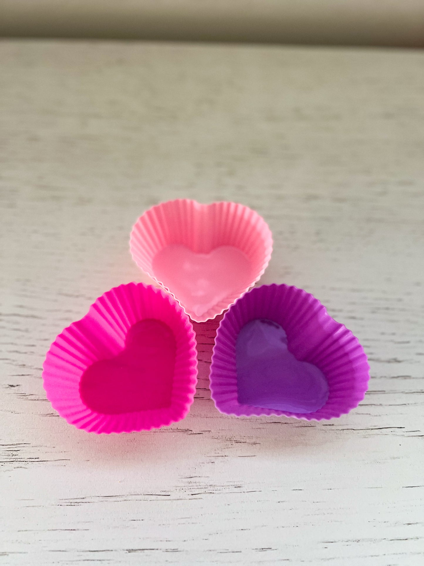 Heart- Shaped Silicone Cupcake Sleeves (Set of 3)